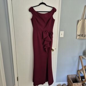 Vince Camuto Burgundy Evening Gown